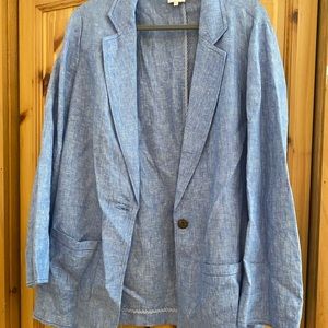 Light Blue Cloth Blazer